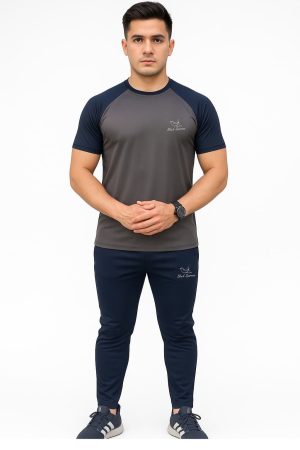 Drifit Summer Tracksuit - Awesome Grey & Blue Combo #202