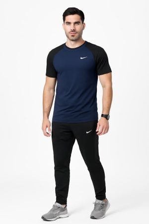 Drifit Summer Tracksuit - Navy & Black Raglan Sleeve #205